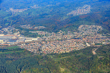 View of the Murg Valley from the west in the district Ottenau in Gaggenau in the state Baden-Wuerttemberg, Germany