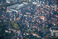 Aerial view of District Durlach in Karlsruhe in the state Baden-Wuerttemberg, Germany