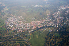 Aerial photograpy of District Grötzingen in Karlsruhe in the state Baden-Wuerttemberg, Germany