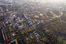 Campus South of the Karlsruhe Institute of Technology (KIT) from the northeast in the district Innenstadt-Ost in Karlsruhe in the state Baden-Wuerttemberg, Germany