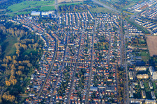 Neureuter Hauptstr in the district Neureut in Karlsruhe in the state Baden-Wuerttemberg, Germany