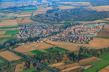 Village overview from the southwest in Kuhardt in the state Rhineland-Palatinate, Germany