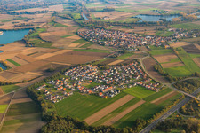 District Hardtwald in Neupotz in the state Rhineland-Palatinate, Germany viewn from the air