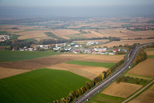 Aerial view of Reimerswiller in the state Bas-Rhin, France