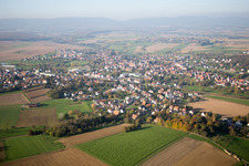Aerial photograpy of Soultz-sous-Forêts in the state Bas-Rhin, France