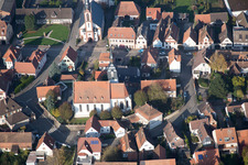 Soultz-sous-Forêts in the state Bas-Rhin, France out of the air