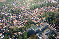 Soultz-sous-Forêts in the state Bas-Rhin, France seen from above