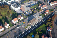 Soultz-sous-Forêts in the state Bas-Rhin, France seen from above