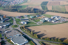 Hohwiller in the state Bas-Rhin, France from the plane