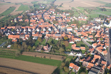 Aerial photograpy of Rittershoffen in the state Bas-Rhin, France