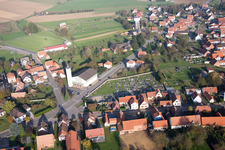 Oblique view of Rittershoffen in the state Bas-Rhin, France
