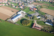 Rittershoffen in the state Bas-Rhin, France from the plane