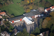 Hatten in the state Bas-Rhin, France from above