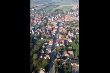 Aerial view of Village view in Hatten in the state Bas-Rhin, France