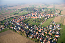 Aerial view of Buhl in the state Bas-Rhin, France