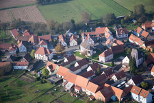 Oblique view of Buhl in the state Bas-Rhin, France