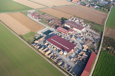Aerial photograpy of Niederrœdern in the state Bas-Rhin, France