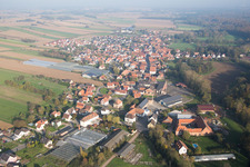 Niederrœdern in the state Bas-Rhin, France out of the air