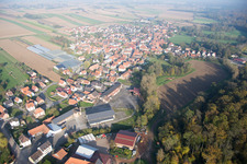Niederrœdern in the state Bas-Rhin, France viewn from the air
