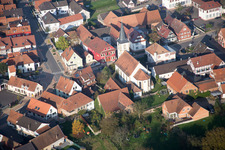 Niederrœdern in the state Bas-Rhin, France seen from a drone