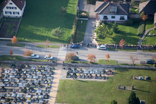 Niederrœdern in the state Bas-Rhin, France viewn from the air