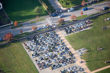 Drone image of Niederrœdern in the state Bas-Rhin, France