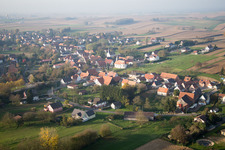 Wintzenbach in the state Bas-Rhin, France from above