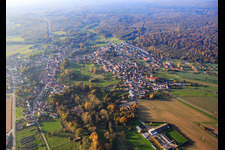 Course of the border river Lauter along the German-French border in Scheibenhardt in the state Rhineland-Palatinate, Germany