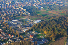 Commercial area on Lauterburger Straße in Kandel in the state Rhineland-Palatinate, Germany