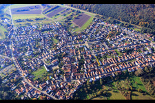Village view from the east in Berg in the state Rhineland-Palatinate, Germany
