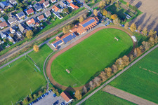 Sports fields of Sportfreunde Steinfeld and Wiesentalhalle in Steinfeld in the state Rhineland-Palatinate, Germany