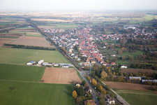 Aerial view of District Schaidt in Wörth am Rhein in the state Rhineland-Palatinate, Germany