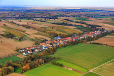 Street village from the southwest in Vollmersweiler in the state Rhineland-Palatinate, Germany