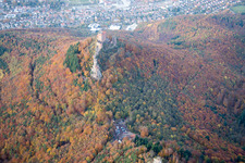 Trifels parking lot in the district Bindersbach in Annweiler am Trifels in the state Rhineland-Palatinate, Germany