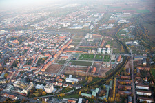 Aerial photograpy of Landau in der Pfalz in the state Rhineland-Palatinate, Germany