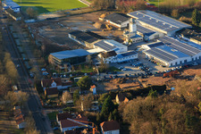 Quartier Lanzet from the south with Hagebau Kompakt - Gillet Baustoffe GmbH in Herxheim bei Landau in the state Rhineland-Palatinate, Germany