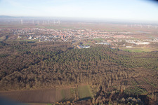 Herxheim bei Landau in the state Rhineland-Palatinate, Germany viewn from the air