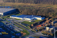 Horst Industrial Estate, Alfa Aesar GmbH in the district Minderslachen in Kandel in the state Rhineland-Palatinate, Germany out of the air