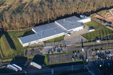 Building and production halls on the premises of Plastic Omnium Composites GmbH Kandel in Kandel in the state Rhineland-Palatinate, Germany