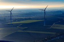 Minfeld wind farm in Minfeld in the state Rhineland-Palatinate, Germany