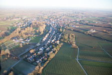 Aerial view of Camping in the Klingbachtal in the district Klingen in Heuchelheim-Klingen in the state Rhineland-Palatinate, Germany