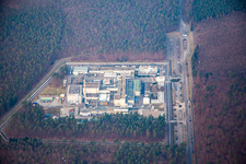 KIK Campus North in the district Leopoldshafen in Eggenstein-Leopoldshafen in the state Baden-Wuerttemberg, Germany from above