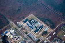 KIK Campus North in the district Leopoldshafen in Eggenstein-Leopoldshafen in the state Baden-Wuerttemberg, Germany viewn from the air