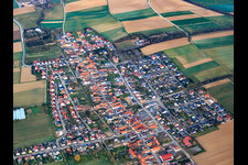 Village view in winter from the east in Freckenfeld in the state Rhineland-Palatinate, Germany