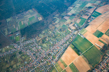 Aerial photograpy of District Schaidt in Wörth am Rhein in the state Rhineland-Palatinate, Germany