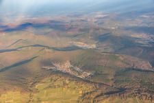 Forest and mountain scenery des suedlichen Pfaelzerwald in Doerrenbach in the state Rhineland-Palatinate