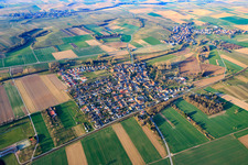 Village overview in winter from the north in Barbelroth in the state Rhineland-Palatinate, Germany