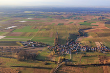 Village overview in winter from the north in Hergersweiler in the state Rhineland-Palatinate, Germany
