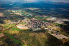 Aerial view of Hanhofen in the state Rhineland-Palatinate, Germany