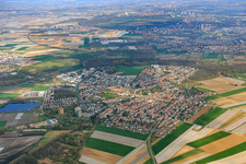 View of the town from the south in Neuhofen in the state Rhineland-Palatinate, Germany